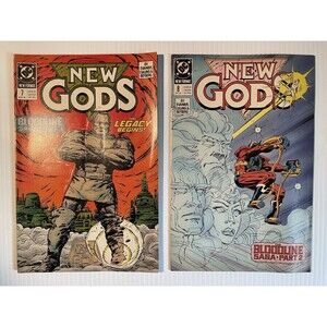 New Gods The Bloodline Saga Pt. 1 & 2 No.7 & 8 (1989) DC Comics • Evanier